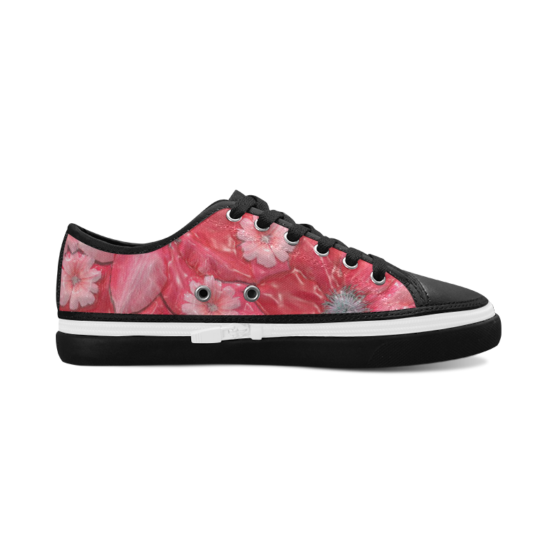 Floral ArtStudio 261016 C Women's Canvas Zipper Shoes/Large Size (Model 001)
