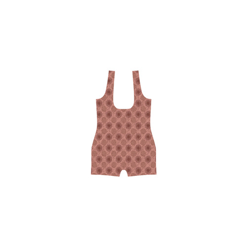 Metallic Copper Polka Dots Abstract Classic One Piece Swimwear (Model S03)
