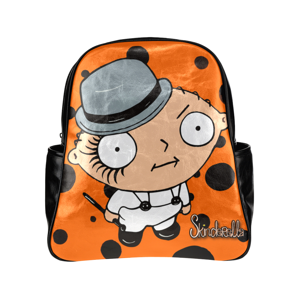 "Clockwork Stewie" by Skinderella Multi-Pockets Backpack (Model 1636)