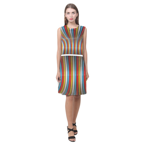 abstract plastic tubes Eos Women's Sleeveless Dress (Model D01)