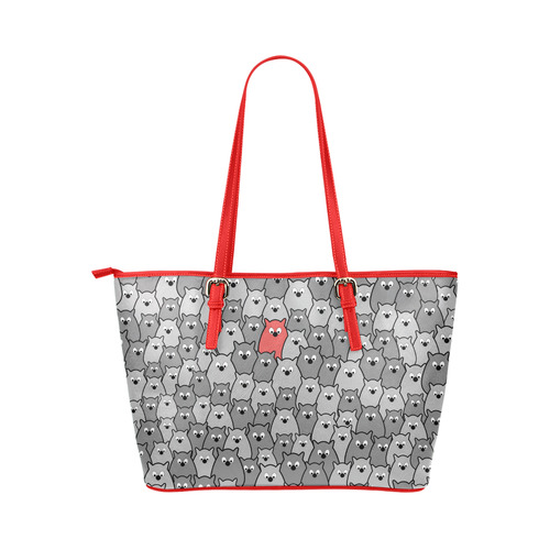 Stand Out From the Crowd Leather Tote Bag/Large (Model 1651)