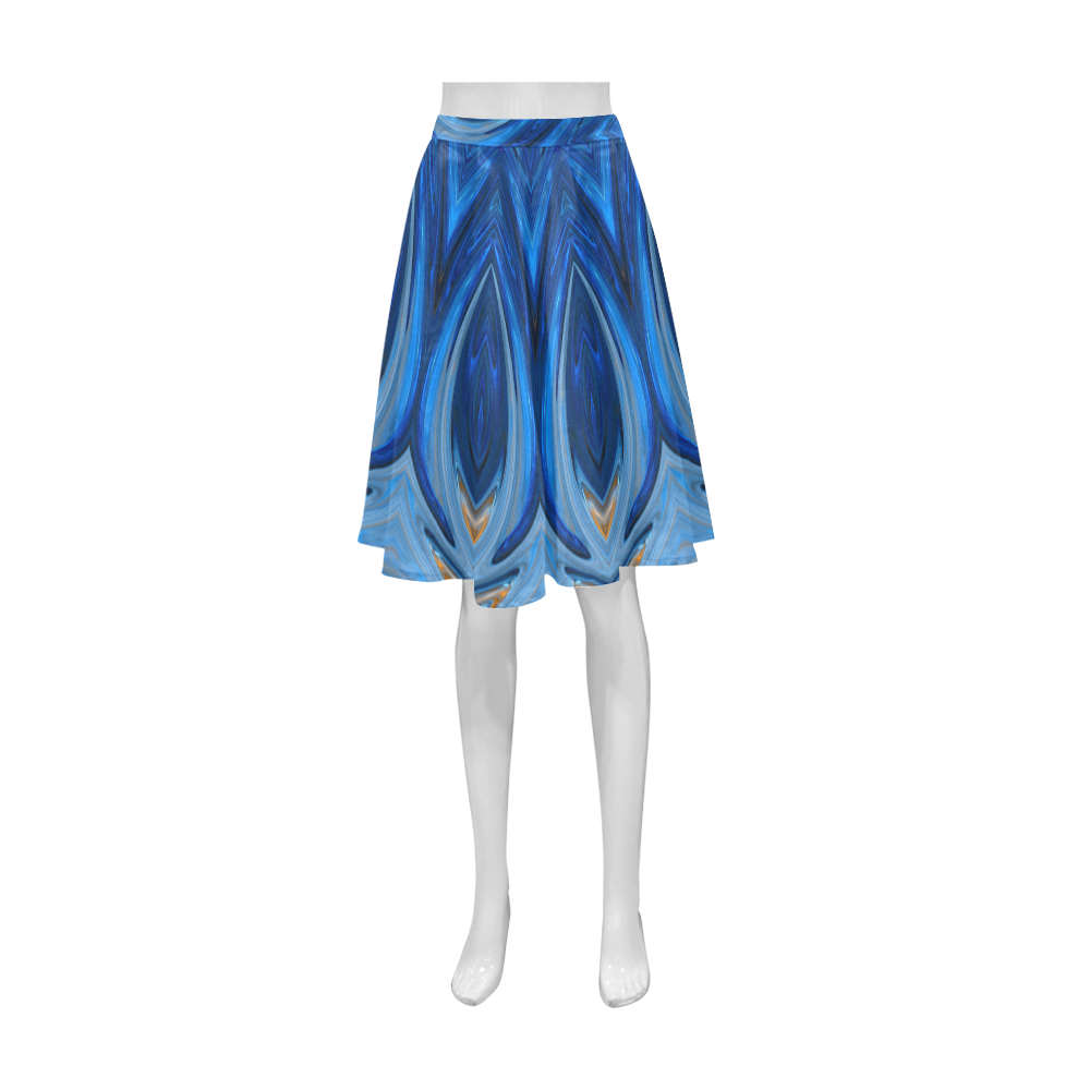 Blue Blossom Mandala Athena Women's Short Skirt (Model D15)