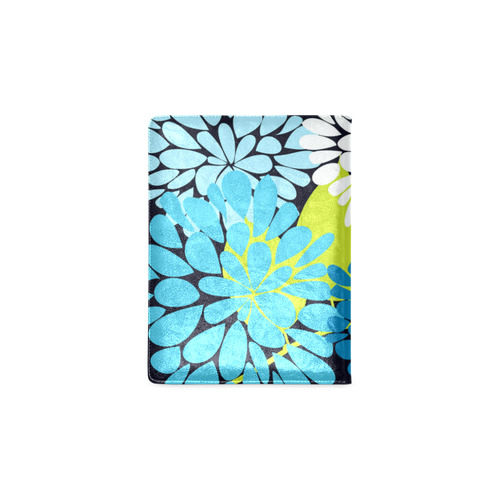 Blue Aqua Abstract Modern Floral Custom NoteBook B5