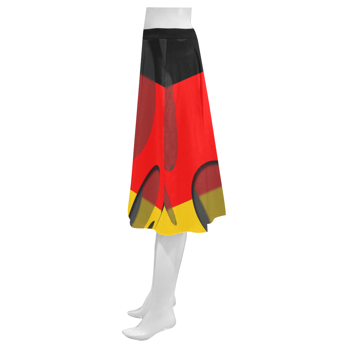 The Flag of Germany Mnemosyne Women's Crepe Skirt (Model D16)