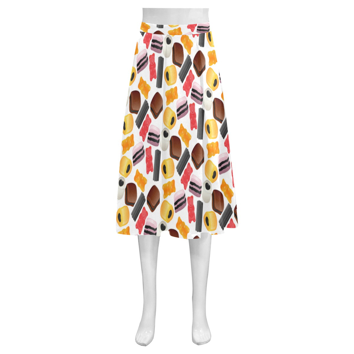 Yummy Mnemosyne Women's Crepe Skirt (Model D16)