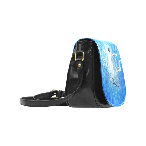 Snowboarder with snowflakes Classic Saddle Bag/Large (Model 1648)
