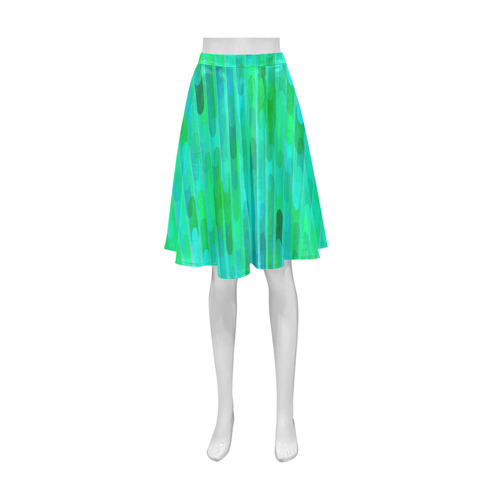 Beautiful Blue Green Abstract Pattern Athena Women's Short Skirt (Model D15)