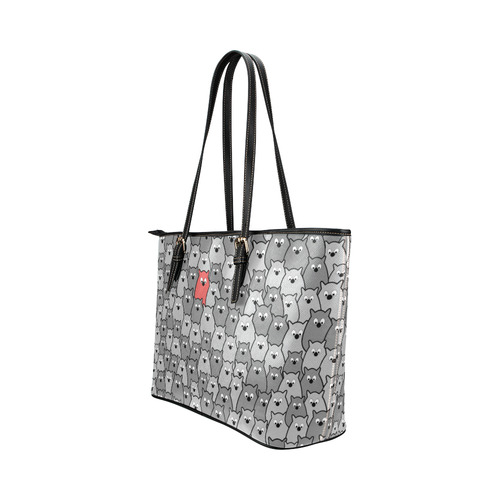 Stand Out From the Crowd Leather Tote Bag/Small (Model 1651)