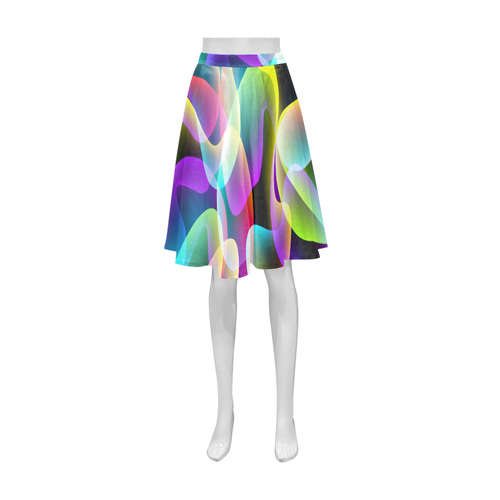 glowing swirls Athena Women's Short Skirt (Model D15)
