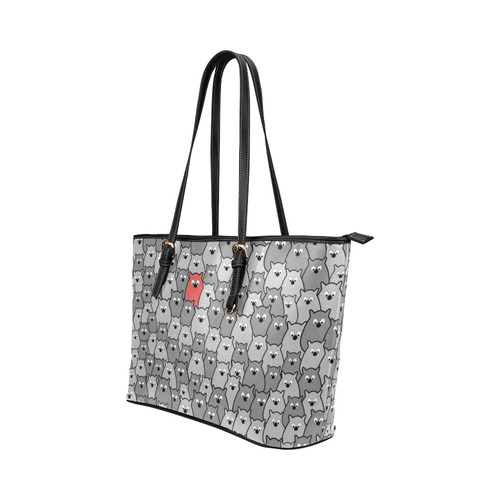 Stand Out From the Crowd Leather Tote Bag/Large (Model 1651)