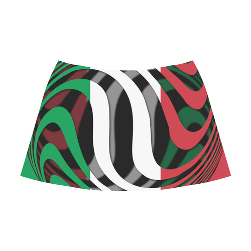 The Flag of Italy Mnemosyne Women's Crepe Skirt (Model D16)