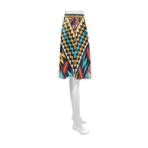 aztec pattern Athena Women's Short Skirt (Model D15)