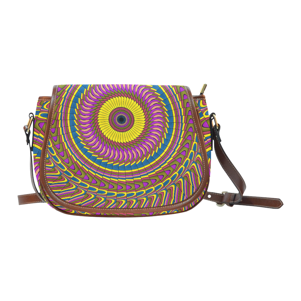 Ornament Mandala Saddle Bag/Small (Model 1649) Full Customization