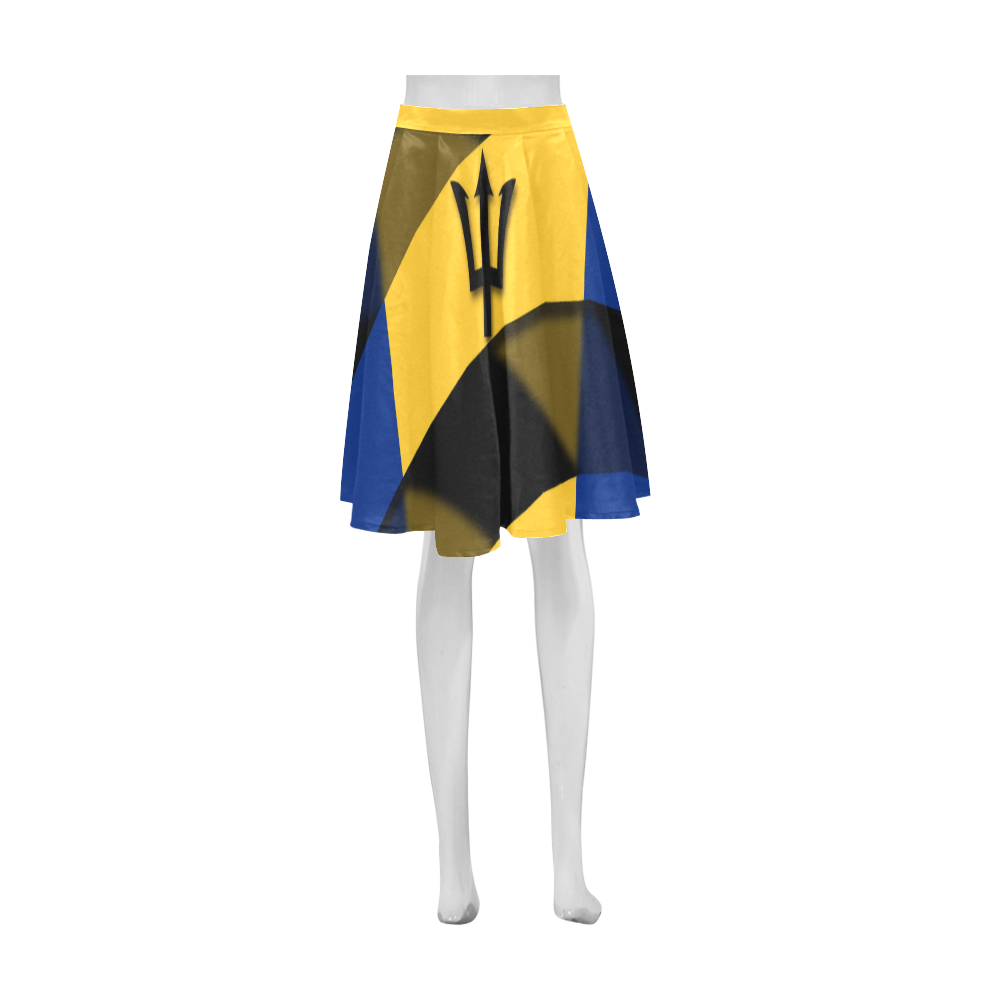 The Flag of Barbados Athena Women's Short Skirt (Model D15)