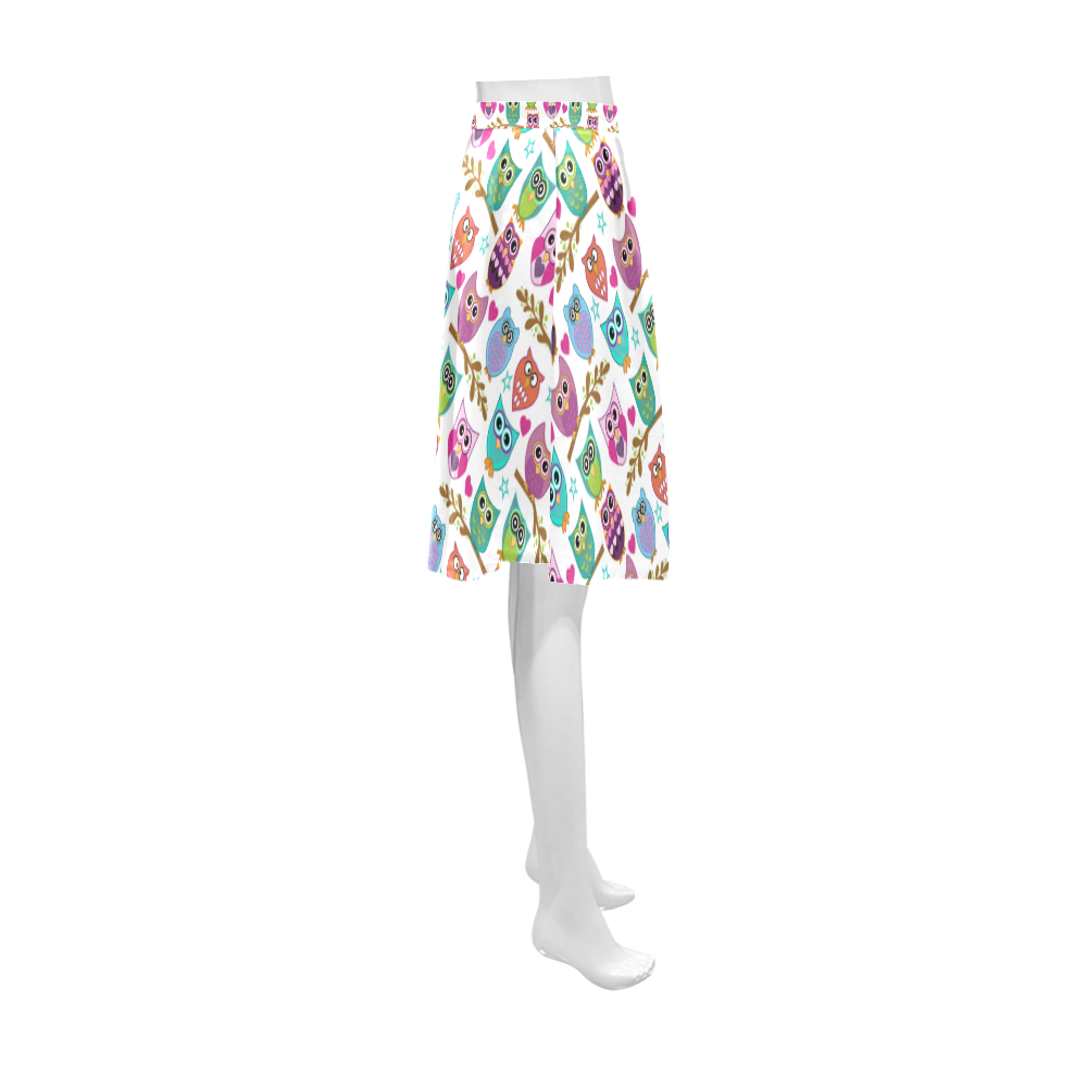 happy owls Athena Women's Short Skirt (Model D15)