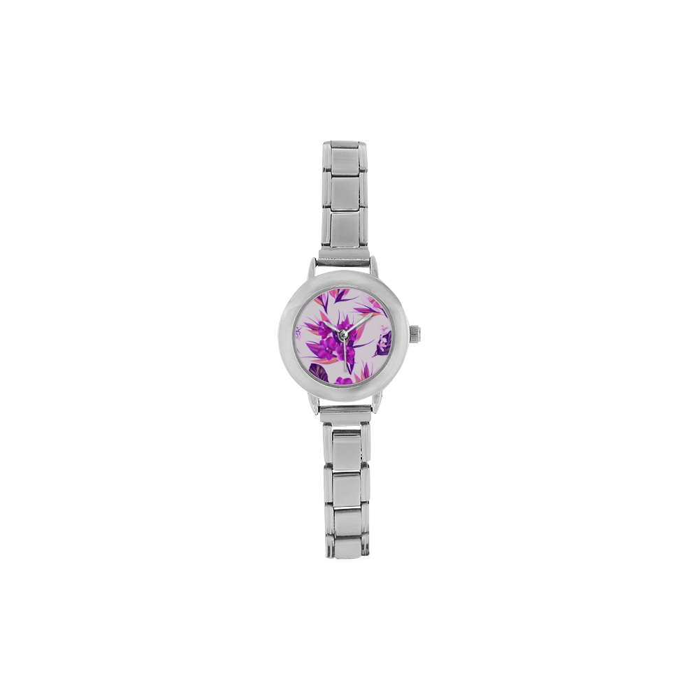 New! Designers watches with Magnolia hand-drawn art. Vintage hand-drawn floral art 2016 edition. Lux Women's Italian Charm Watch(Model 107)