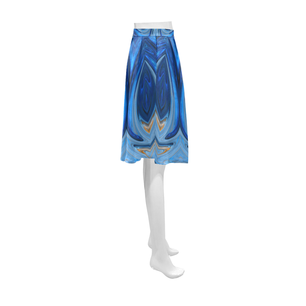 Blue Blossom Mandala Athena Women's Short Skirt (Model D15)
