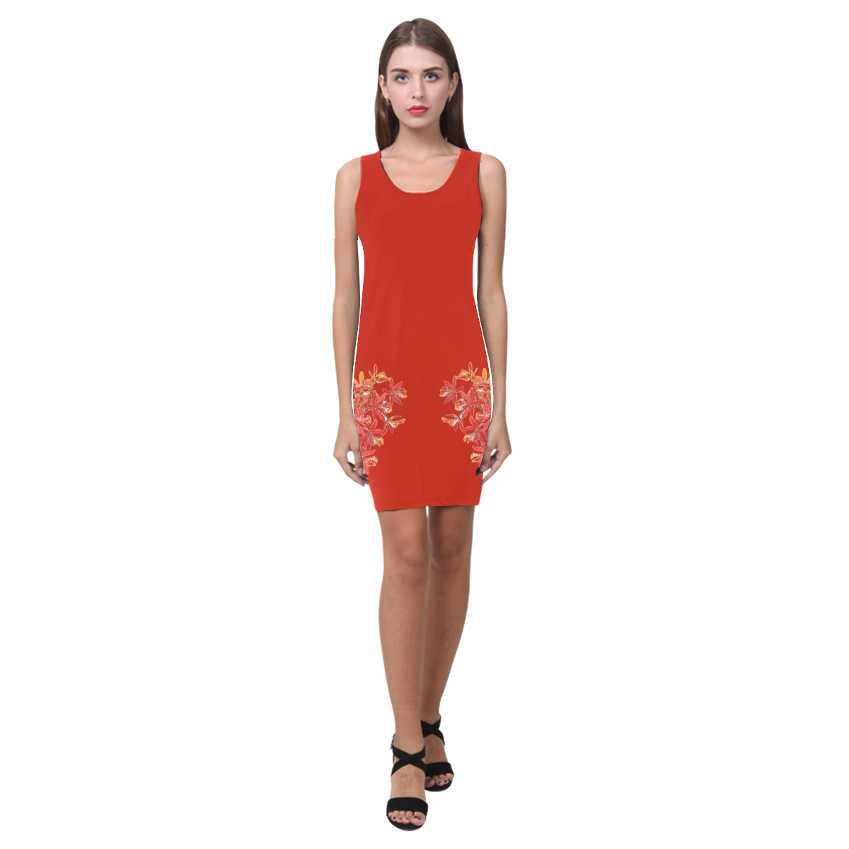 orchid red Medea Vest Dress (Model D06) | ID: D965137