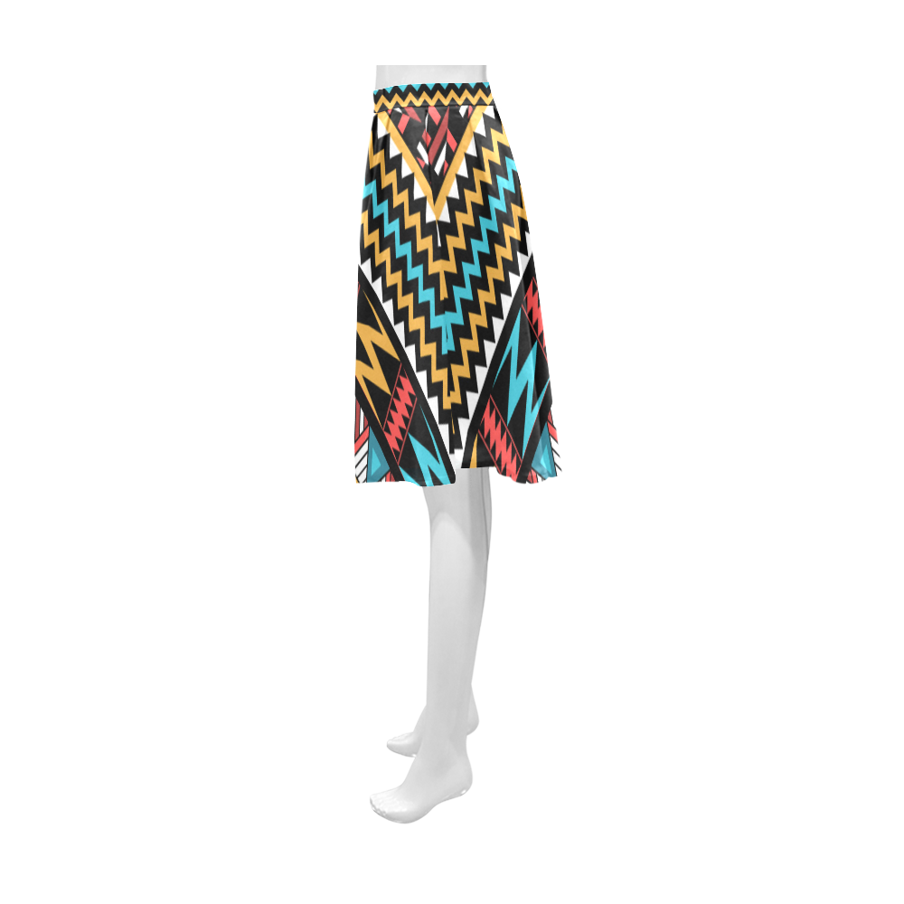 aztec pattern Athena Women's Short Skirt (Model D15)