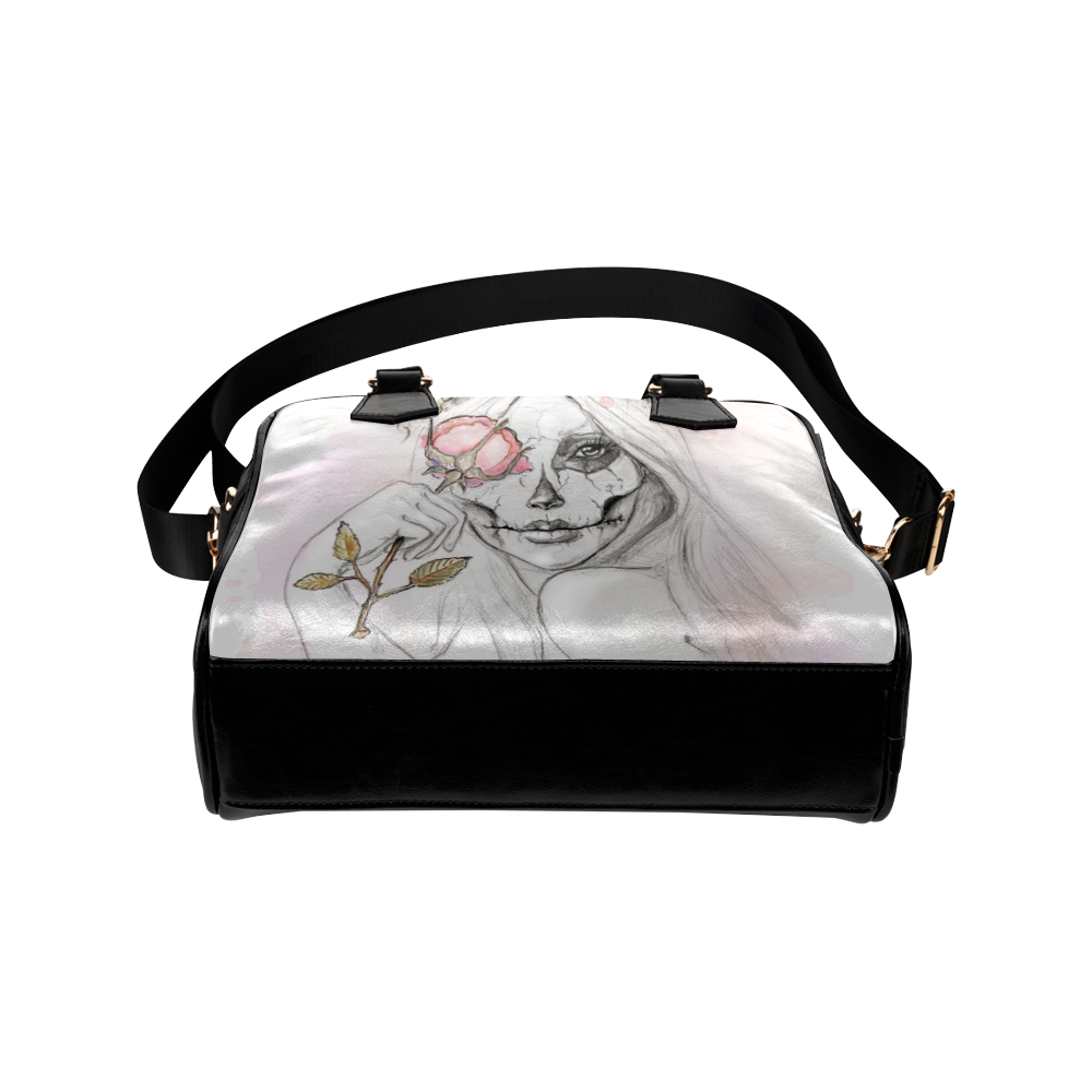 Boho Queen, skull girl, watercolor woman Shoulder Handbag (Model 1634)