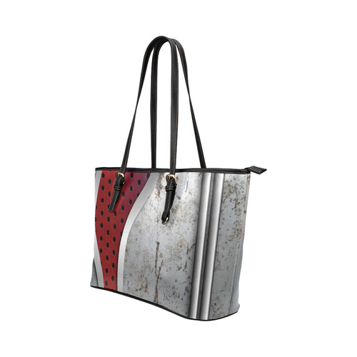 3D metal texture Leather Tote Bag/Large (Model 1651)