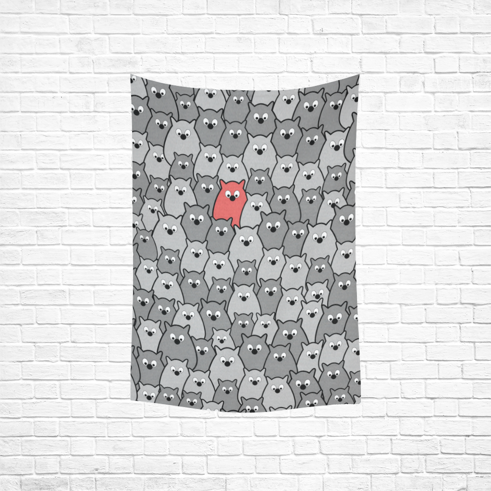 Stand Out From the Crowd Cotton Linen Wall Tapestry 40"x 60"