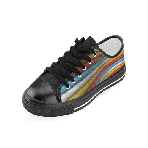 abstract plastic tubes Women's Classic Canvas Shoes (Model 018)