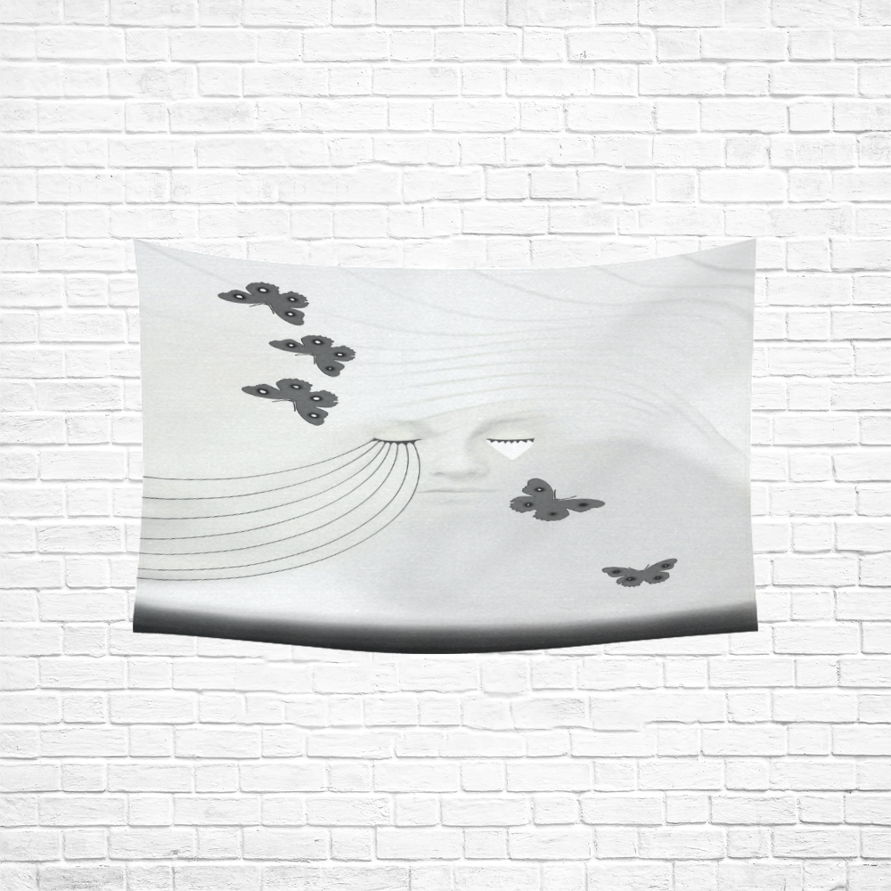 A Beautiful Sorrow Cotton Linen Wall Tapestry 60"x 40"