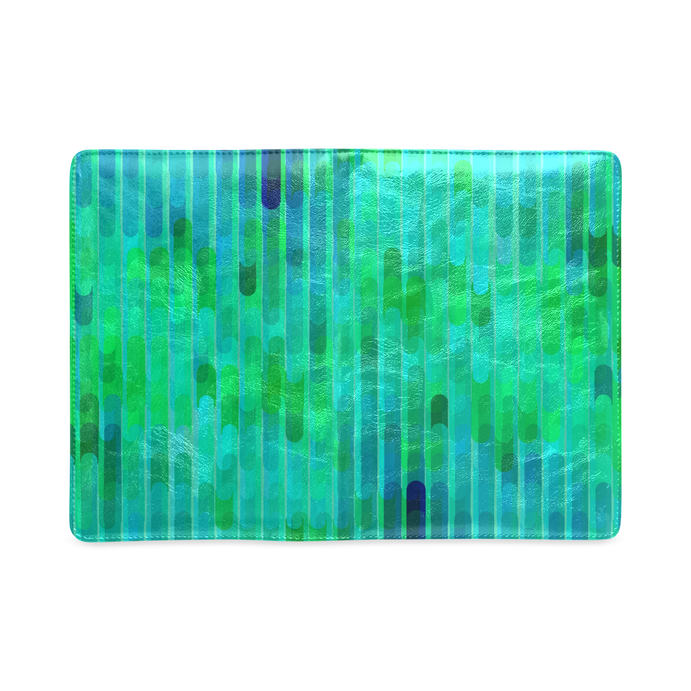 Beautiful Blue Green Abstract Pattern Custom NoteBook A5
