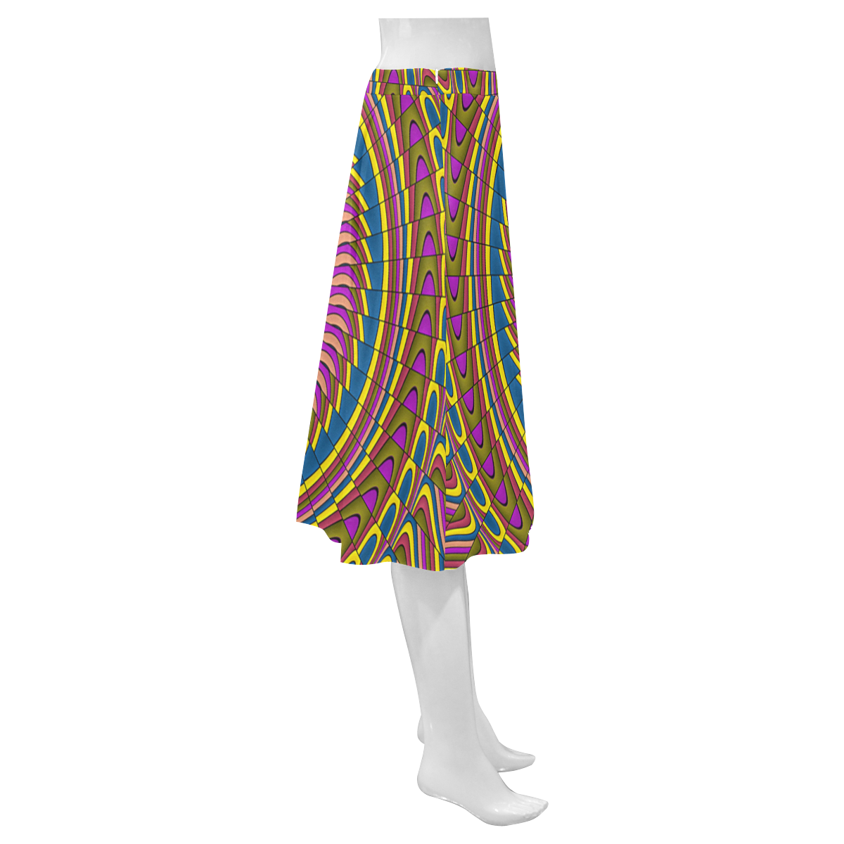 Ornament Mandala Mnemosyne Women's Crepe Skirt (Model D16)