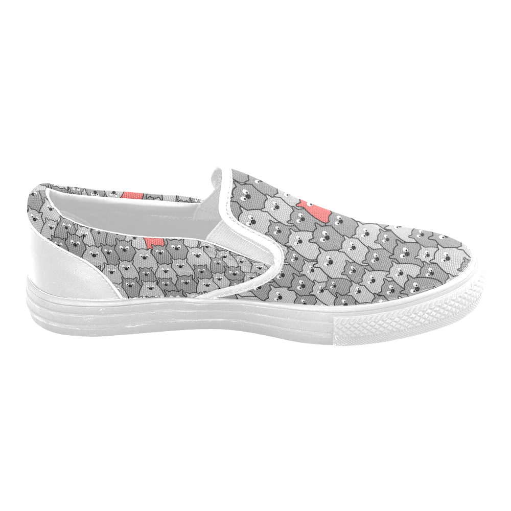 Stand Out From the Crowd Slip-on Canvas Shoes for Men/Large Size (Model 019)