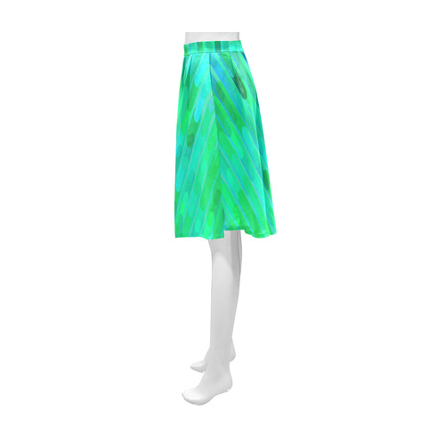 Beautiful Blue Green Abstract Pattern Athena Women's Short Skirt (Model D15)
