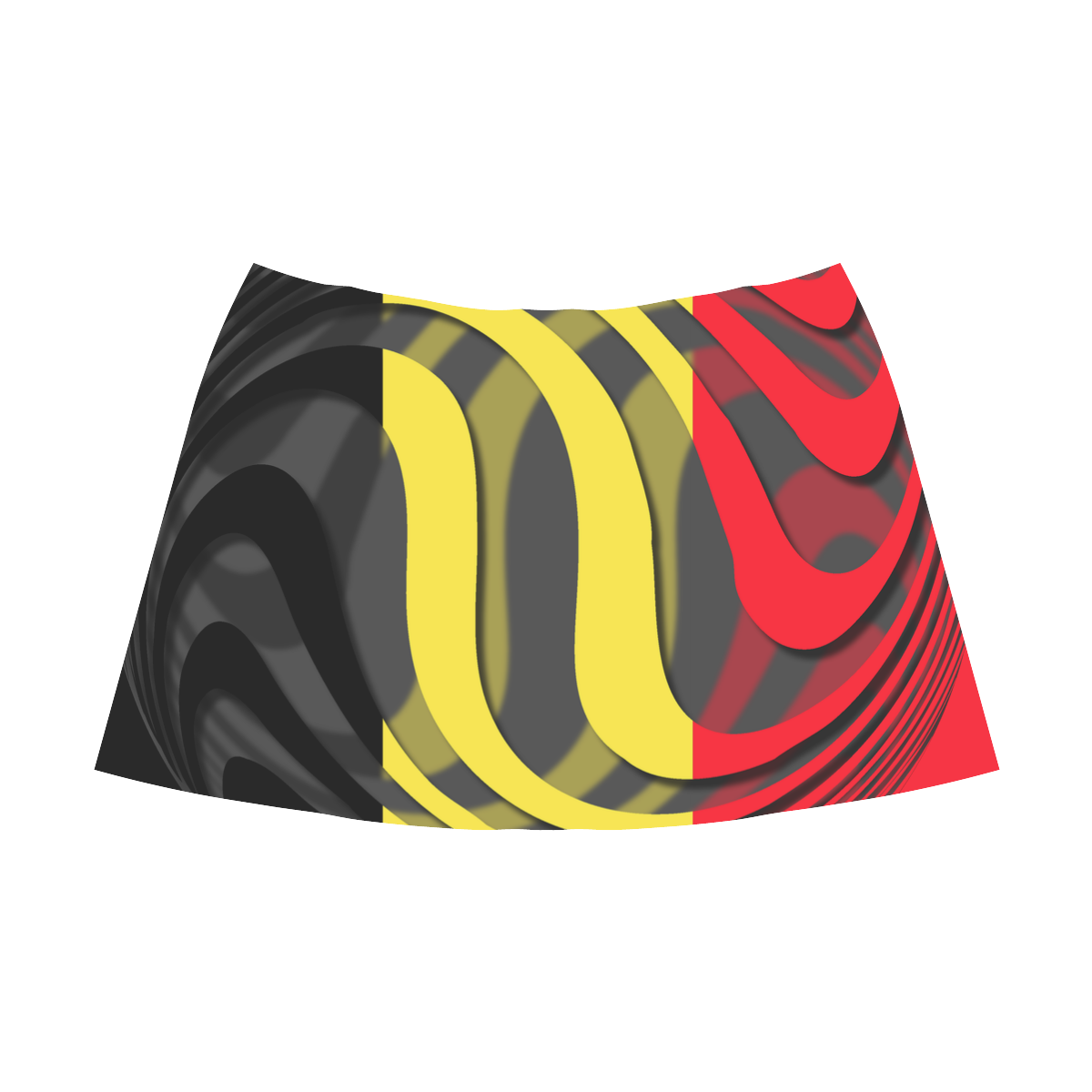 The Flag of Belgium Mnemosyne Women's Crepe Skirt (Model D16)