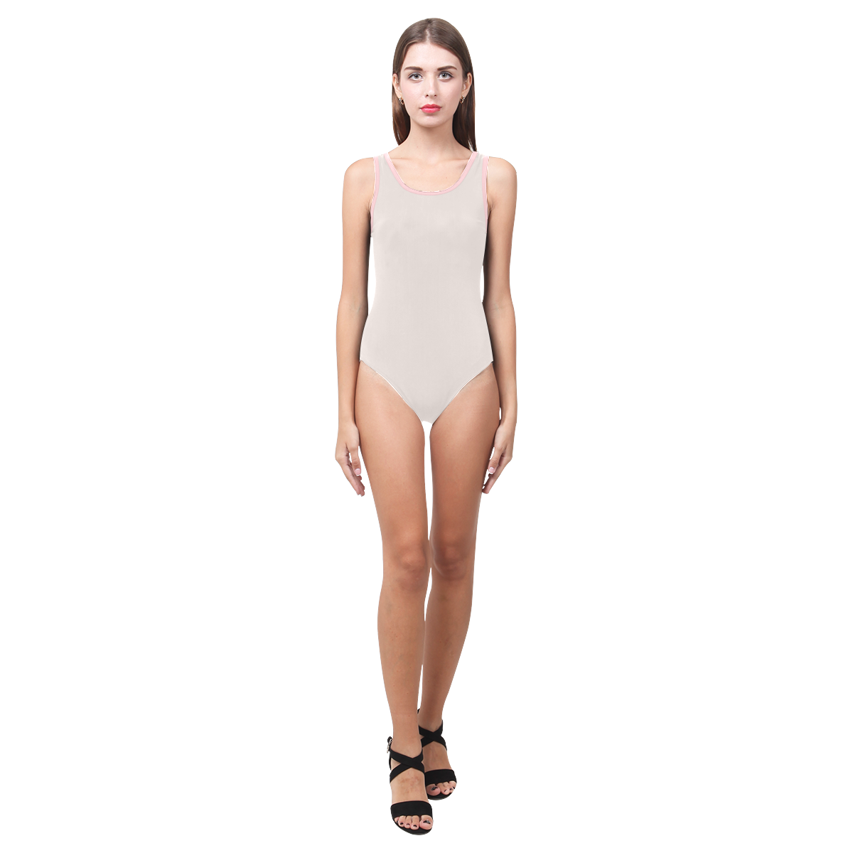 Bridal Blush Vest One Piece Swimsuit (Model S04)