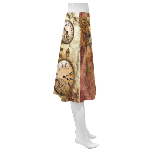 steampunk Mnemosyne Women's Crepe Skirt (Model D16)