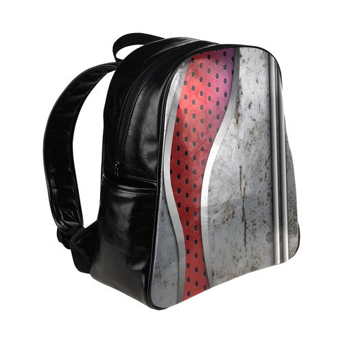3D metal texture Multi-Pockets Backpack (Model 1636)