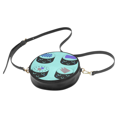 New arrival in Shop. Luxurious smiling "Sushi" designers collection. Art arrival for 2016  Round Sling Bag (Model 1647)