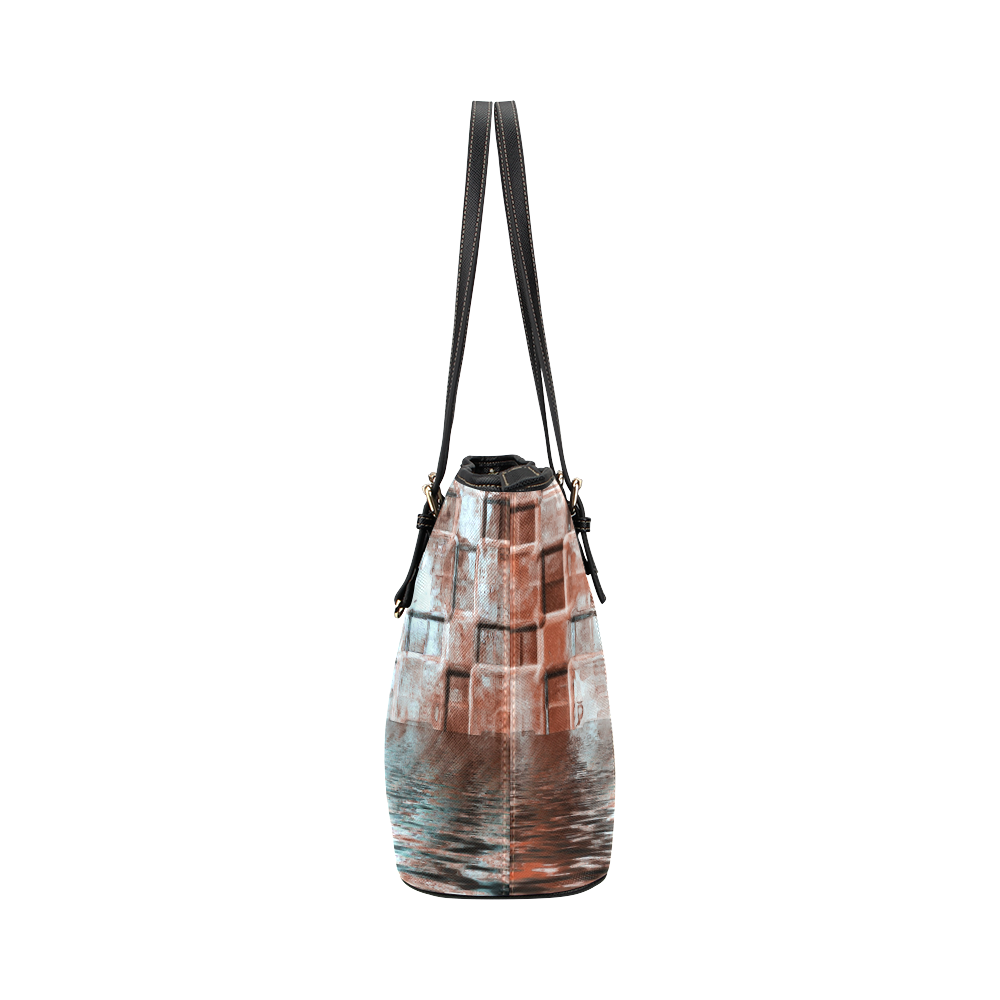 Bronze SeaGate - Jera Nour Leather Tote Bag/Small (Model 1651)