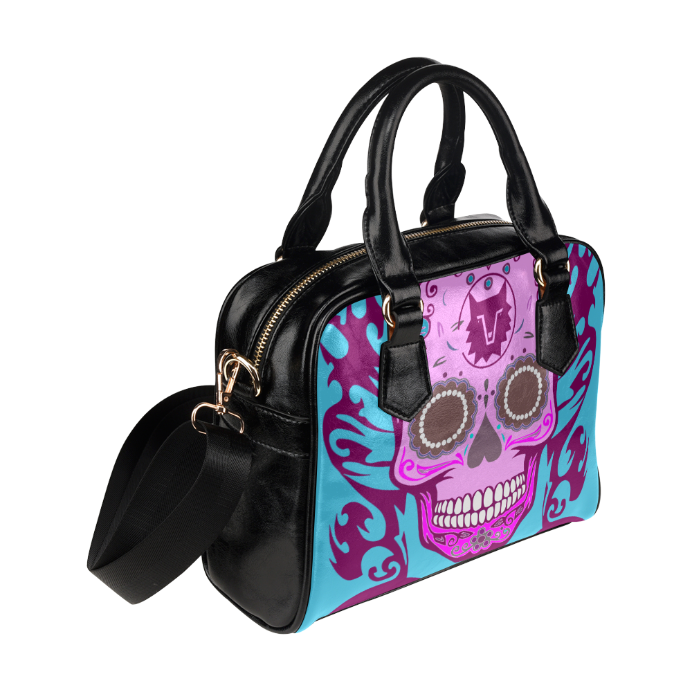 SKULL BABYBLUE Shoulder Handbag (Model 1634)