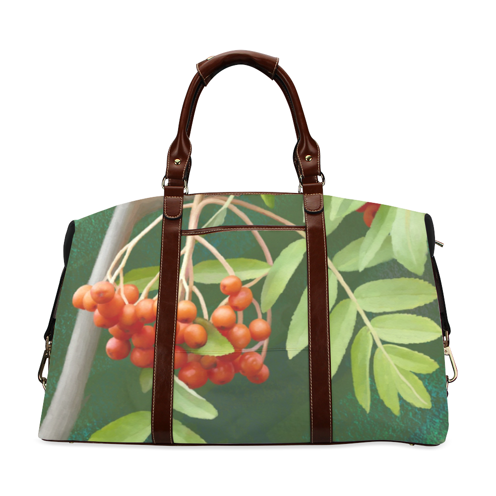Watercolor Rowan tree - Sorbus aucuparia Classic Travel Bag (Model 1643) Remake