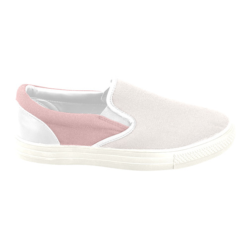 Bridal Rose and Bridal Blush Women's Unusual Slip-on Canvas Shoes (Model 019)