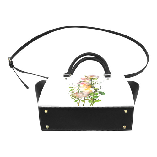 Watercolor Blend Roses Classic Shoulder Handbag (Model 1653)