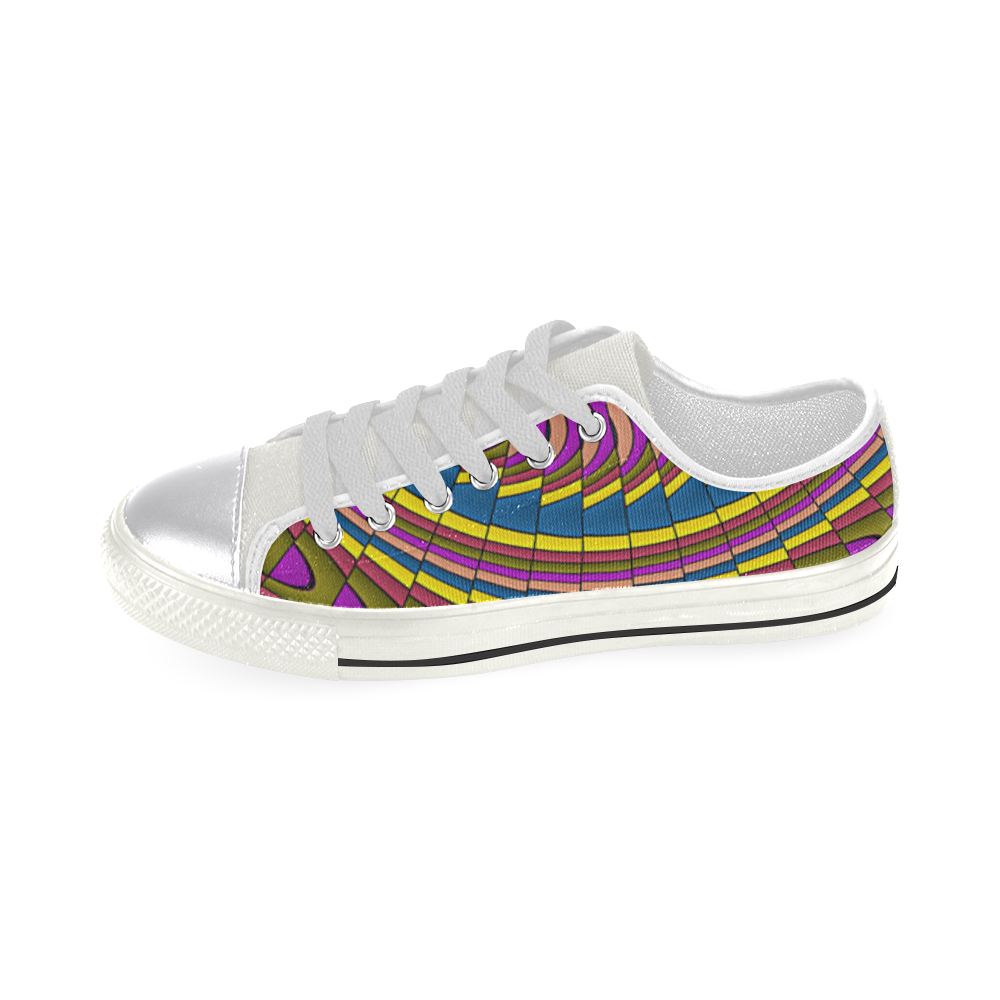 Ornament Mandala Canvas Women's Shoes/Large Size (Model 018)