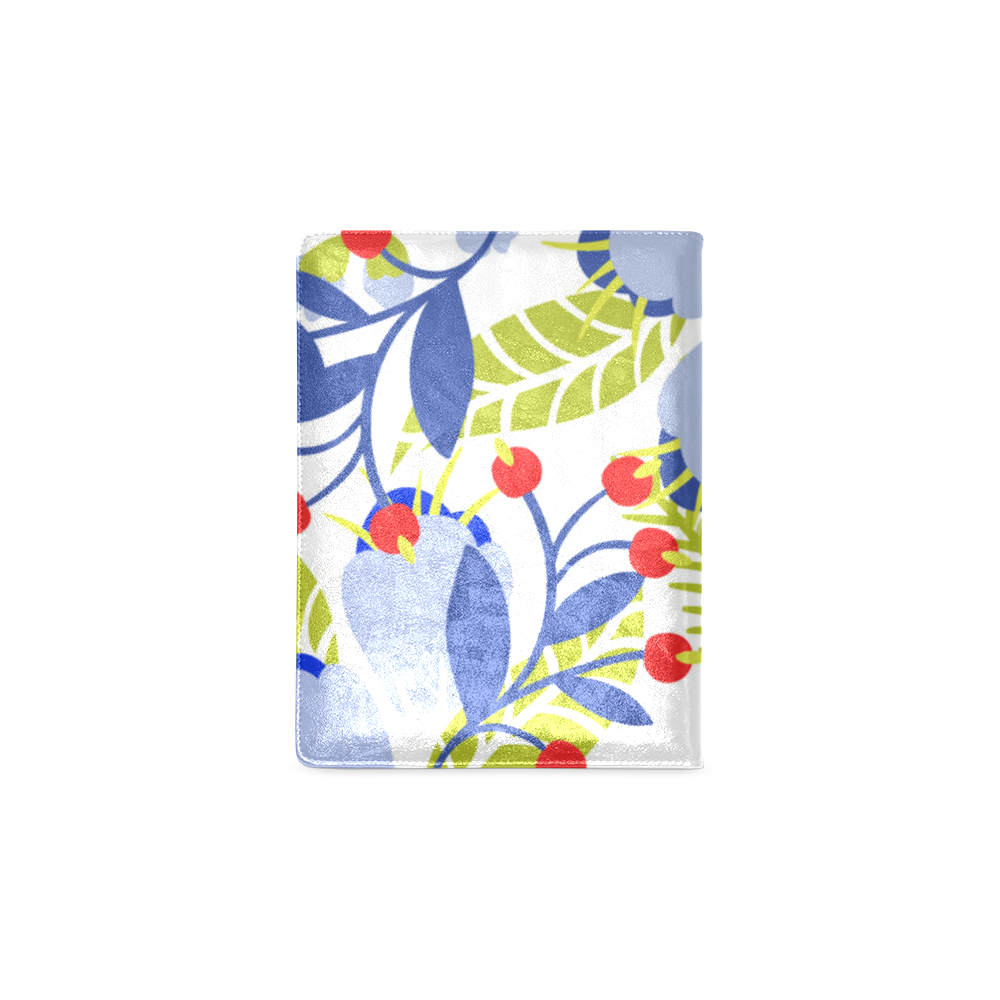 Colorful Red Blue Modern Floral Pattern Custom NoteBook B5