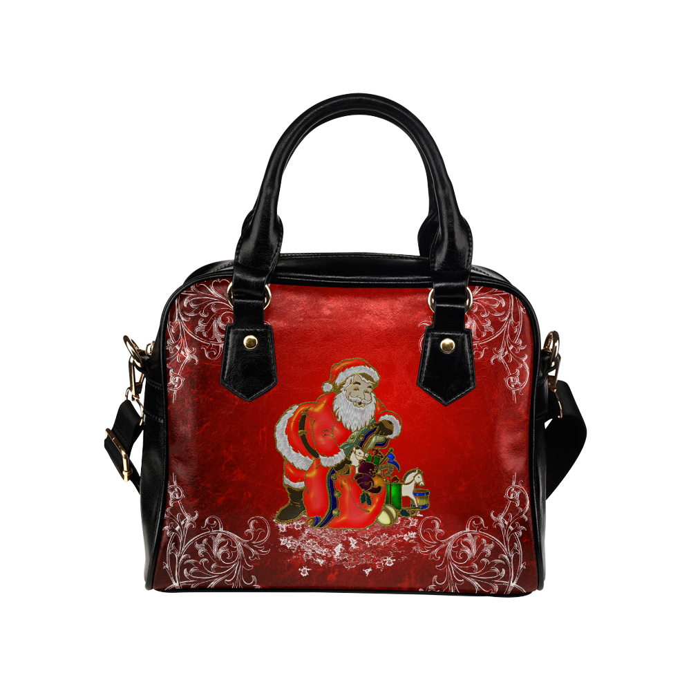 Cute toon Santa claus Shoulder Handbag (Model 1634)