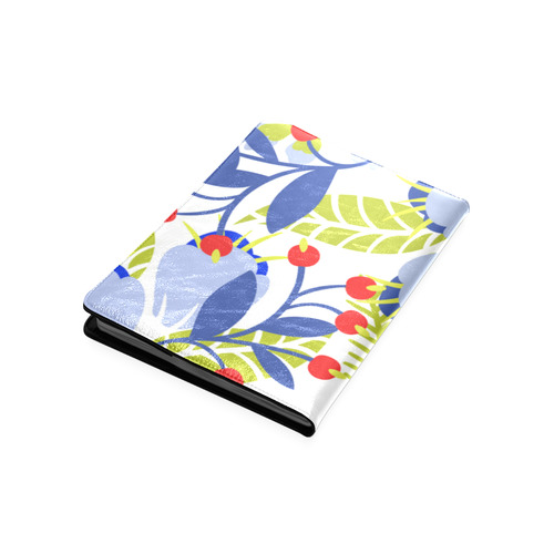 Colorful Red Blue Modern Floral Pattern Custom NoteBook B5
