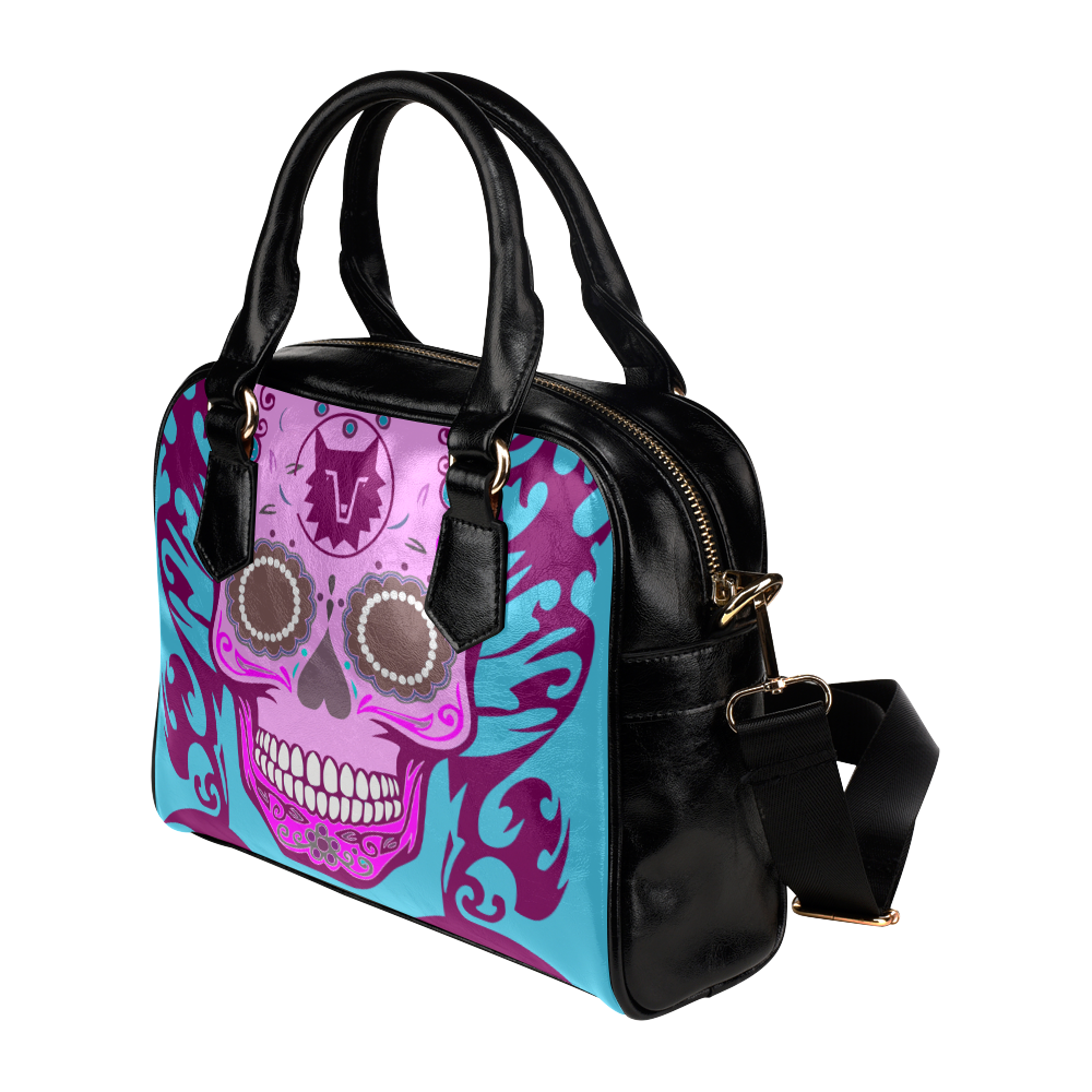 SKULL BABYBLUE Shoulder Handbag (Model 1634)