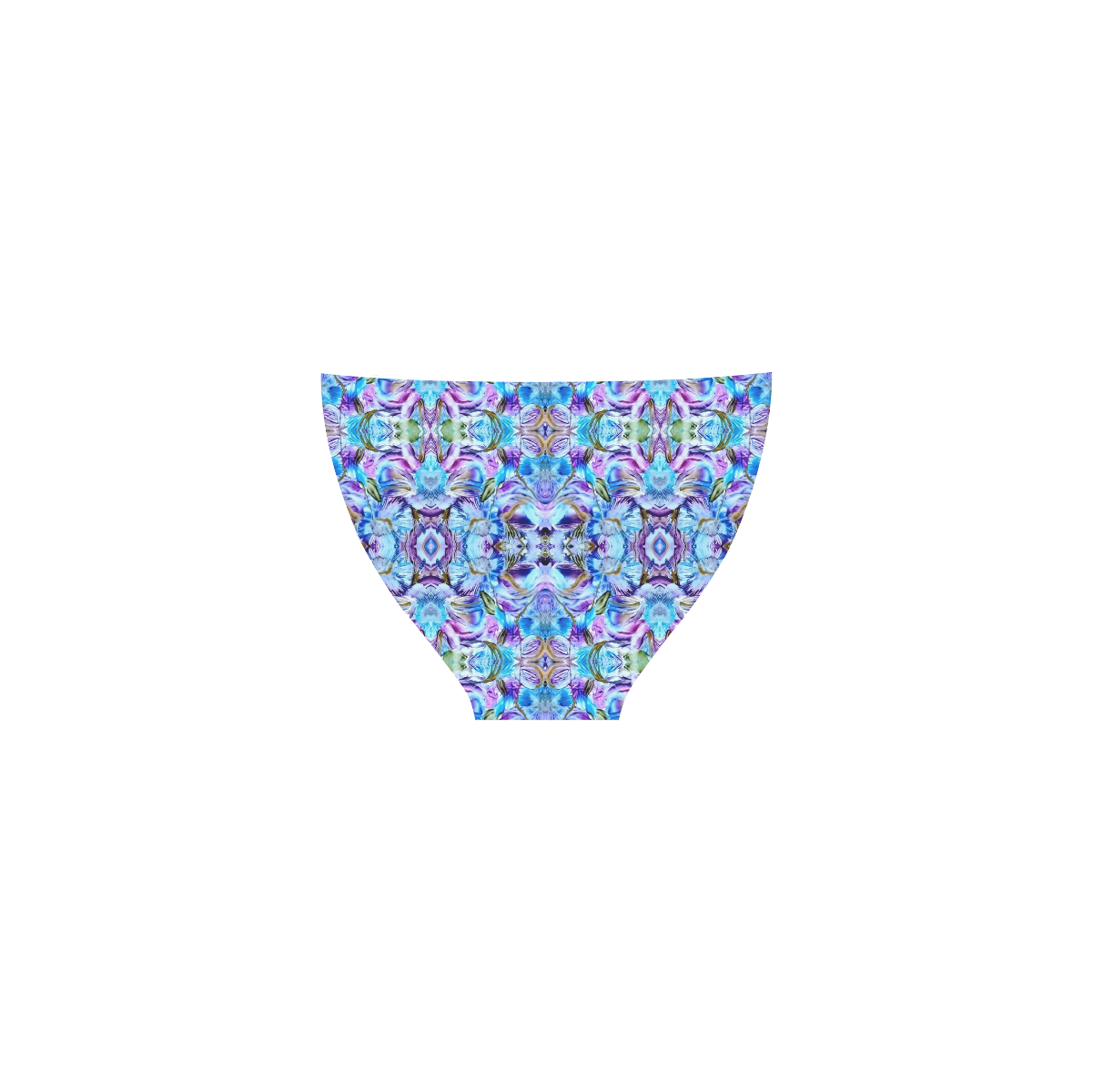 Elegant Turquoise Blue Flower Pattern Custom Bikini Swimsuit (Model S01)