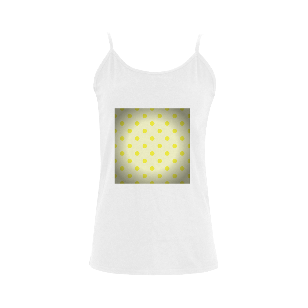 Designers new edition: Lomo designers T-Shirt. New edition with yellow dots. Original style and nice Women's Spaghetti Top (USA Size) (Model T34)