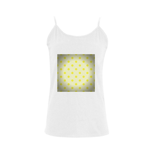 Designers new edition: Lomo designers T-Shirt. New edition with yellow dots. Original style and nice Women's Spaghetti Top (USA Size) (Model T34)